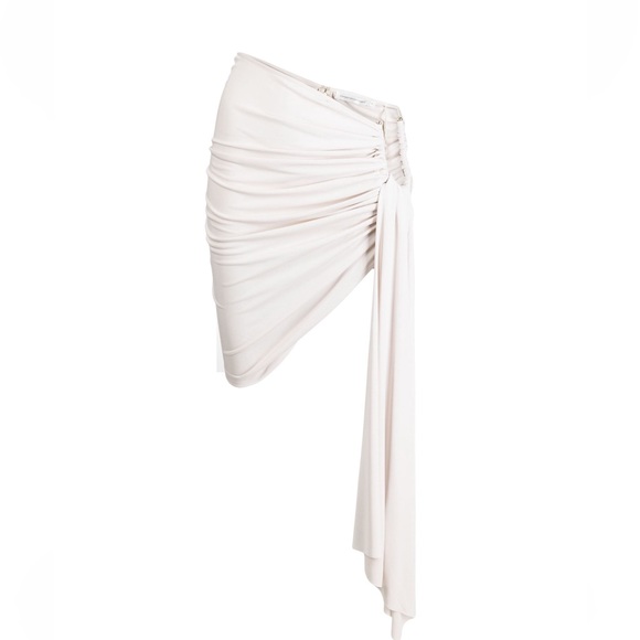 Christopher Esber draped gathered miniskirt in white putty color NWT - Picture 2 of 5